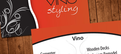 Vino Styling corporate identity on Copa D Donald portfolio page